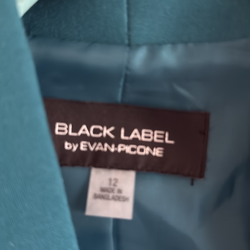 Black Label Evan Picone Open Front Blazer/Jacket Emerald Green Size 12 - Picture 4 of 6